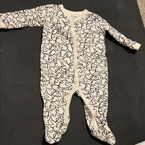 Calvin Klein Black and White Button Footie